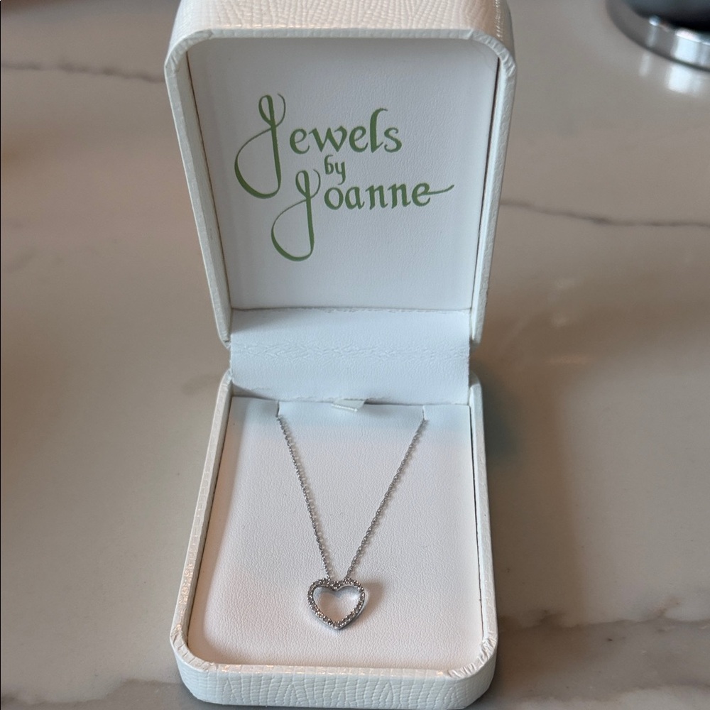White Gold Heart Diamond Necklace
